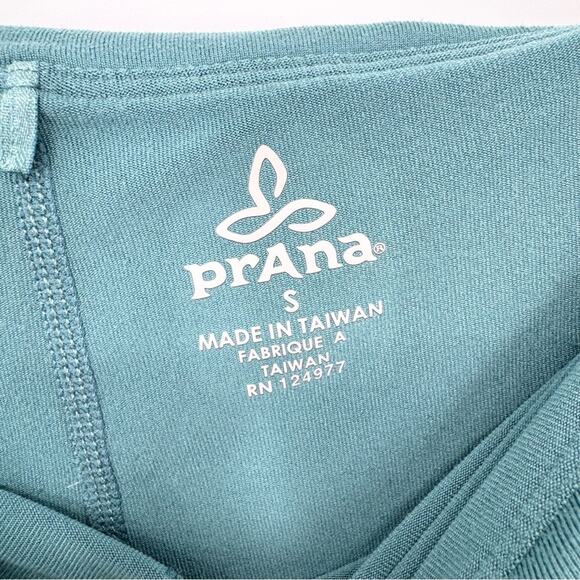 PrAna Remy Ruched Fold Over Skirt Leggings In Deep Balsam S Outdoor Athleisure - Picture 8 of 13
